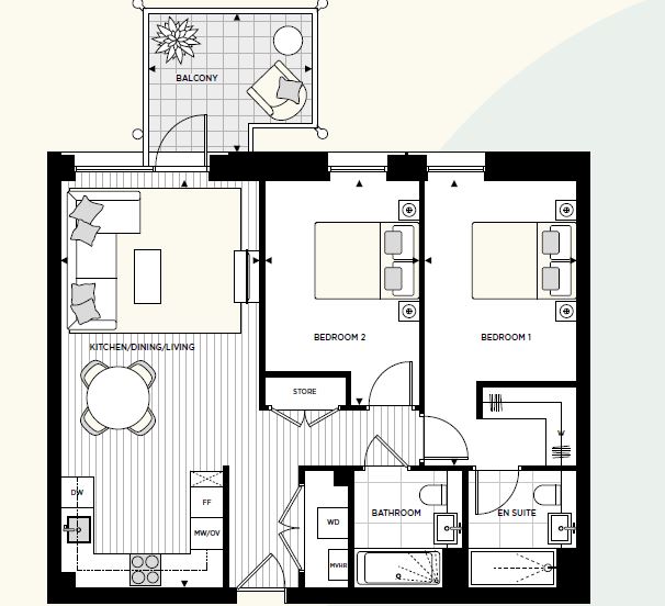 Floorplan for Plot A4.91 at Artisi, Fourth